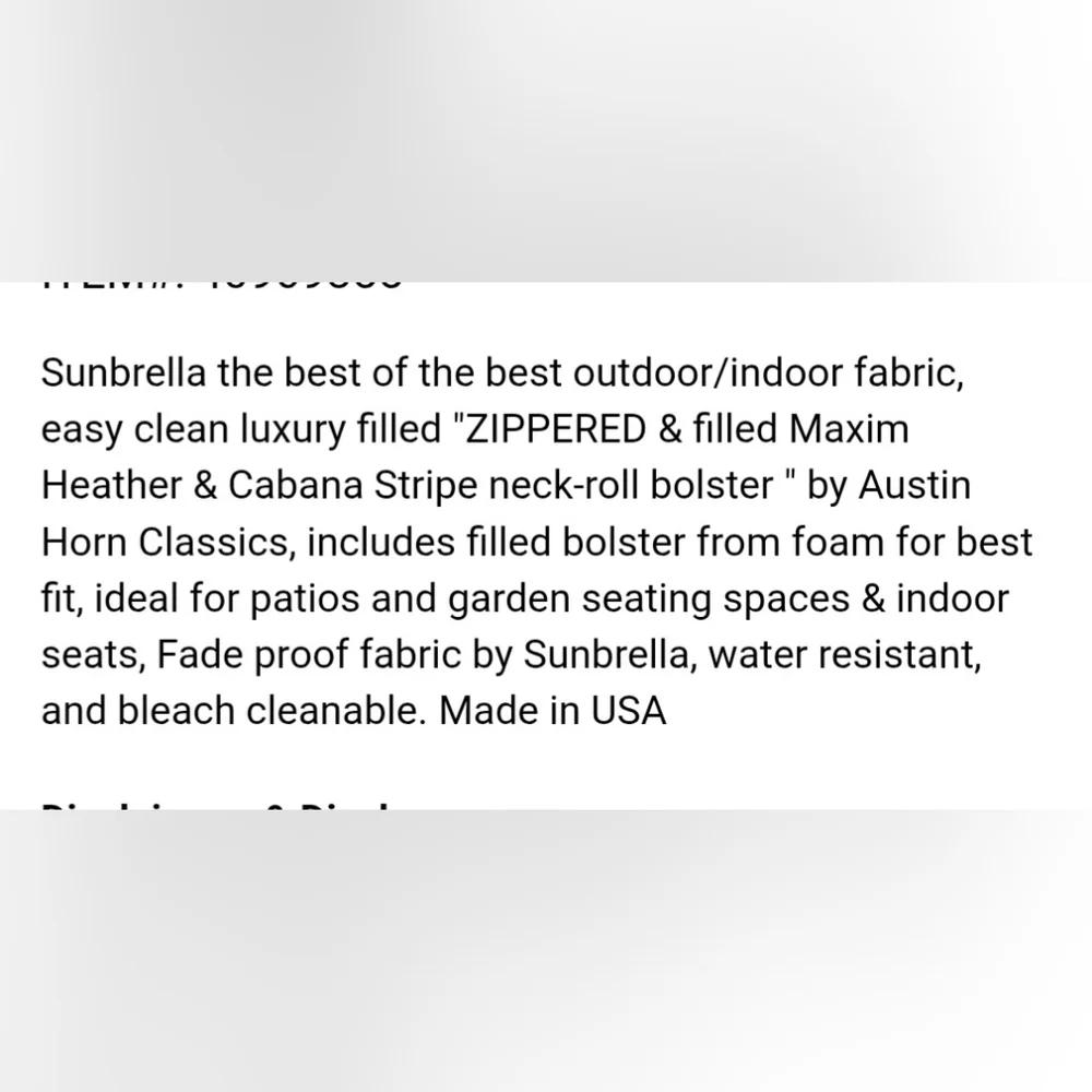 Sunbrella new tags